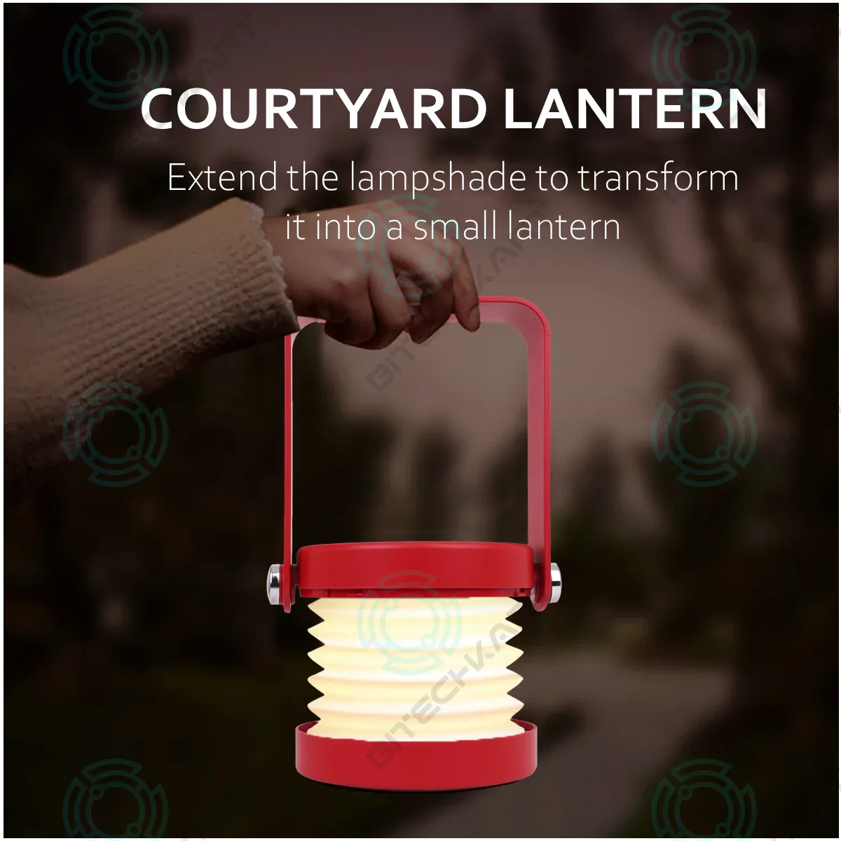 LED Foldable Lantern - Red