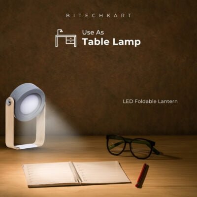 Table Lamp Touch Night Light - Portable Rechargeable LED Lantern Lamp Retractable, Touch Control 3 Intensity Levels Lights for Study Room,Desk,Kids Room,Office - Grey - Image 9