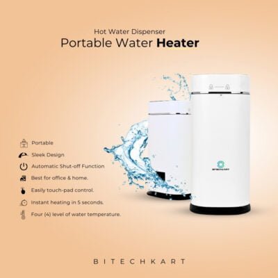 Portable Drinking Water Heater | Travel Friendly | Intuitive Touch Control | Versatile and Convenient Hot Water Dispenser with Multiple Temperature Adjustment (White)