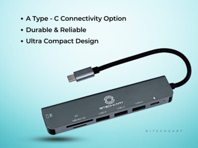 BITECHKART 7-in-1 TypeC Docking Station with 4K HDMI,1xUSB 3.0,2xUSB 2.0 & TypeC 3.0 PD Charging 100W Port, SD & Micro SD Slot, for All Type C Devices - Image 6