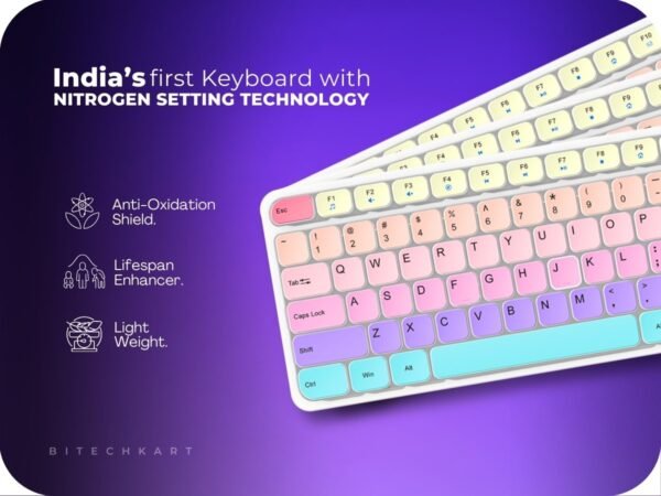 Bitechkart Wireless Keyboard Mouse Combo - White - Image 5