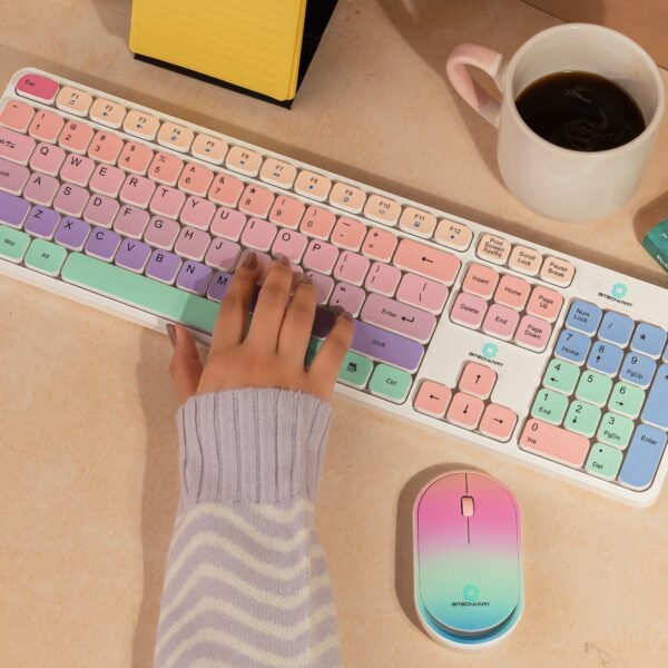 Bitechkart Wireless Keyboard Mouse Combo - White - Image 9