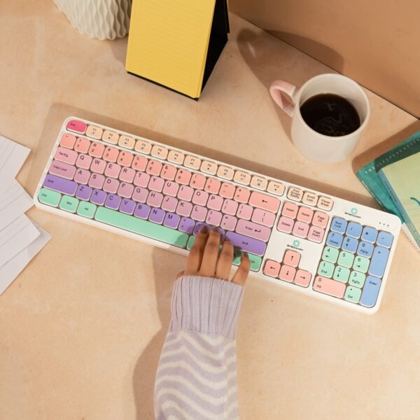 Bitechkart Wireless Keyboard Mouse Combo - White - Image 11