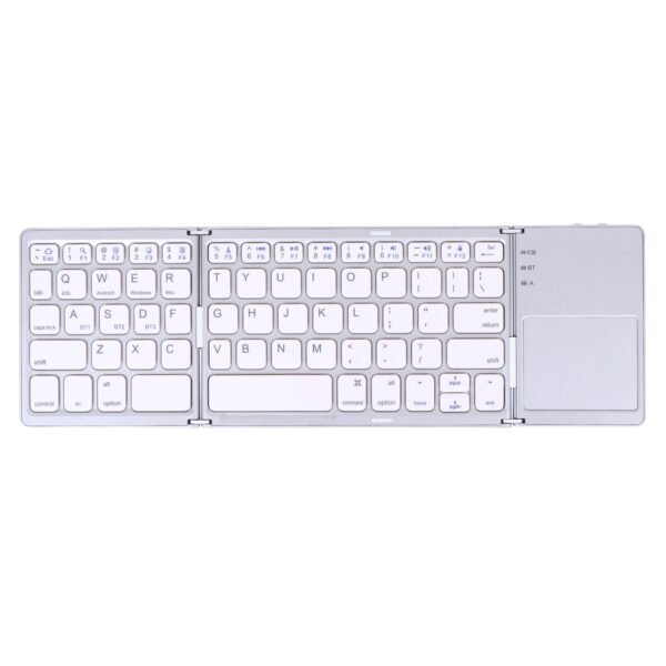 Bitechkart Folding BT Keyboard with Touchpad -Silver - Image 8