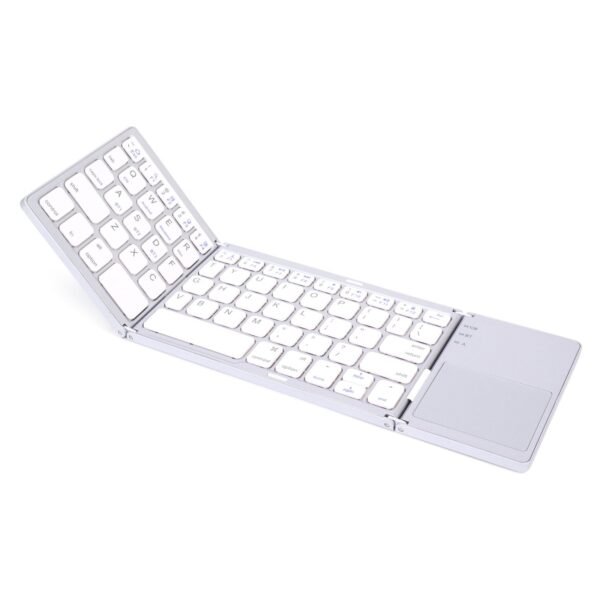 Bitechkart Folding BT Keyboard with Touchpad -Silver - Image 7