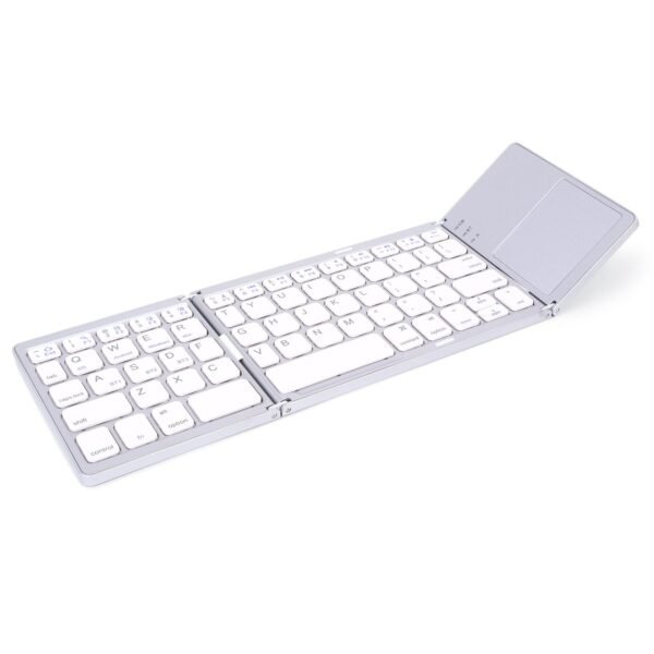 Bitechkart Folding BT Keyboard with Touchpad -Silver - Image 6