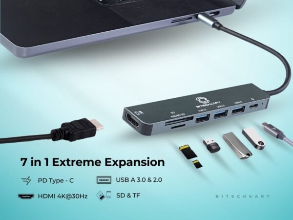 Bitechkart 7-in-1 USB-C Docking Station - Image 6