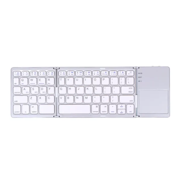 Bitechkart Folding BT Keyboard with Touchpad -Silver